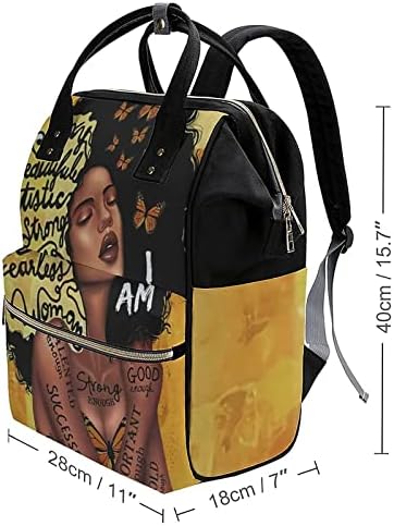 Galirvc Afro -American Women Laptop Backpack Professor de negócios casual Backpack Enfermeira Daypack para estudante/menina/médico/viagem