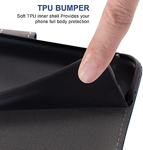 ASUWISH compatível com LG K92 5G Caixa da carteira e protetor de vidro temperado portador de cartão de lixeira Stand Stand Choften Duty