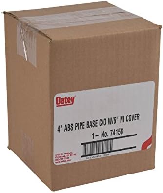 Oatey 74158 PVC Base de tubo de limpeza de uso geral com tampa de Ni de 6 polegadas, 4 polegadas