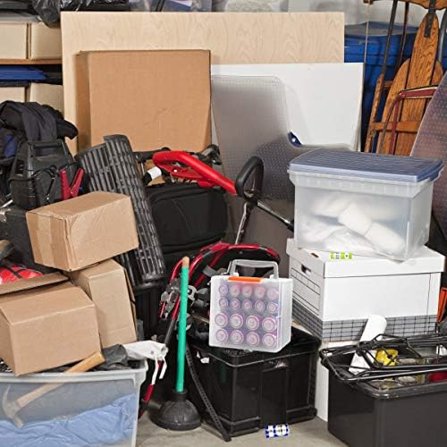 Caixa de armazenamento do organizador da bateria, suporte para caddy da caixa de garagem por 8 d, 10 c baterias de células