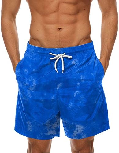Walldor shorts masculinos na praia havaiana Surfando troncos de nadar de vaca moda gráfica rápida elástica seca traseira curta