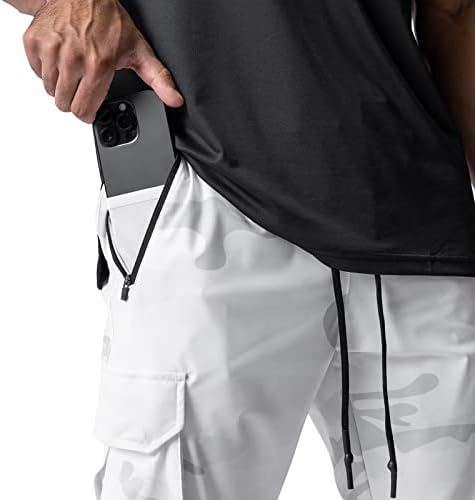 Diotsr Mens calças leves de joggers, calças de moletom atléticas de carga para homens, calças finas com bolsos