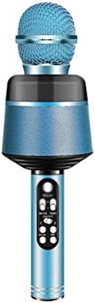 Microphone lhllHl com luzes portátil de microfone de suporte manual para aplicativos de música para celulares cantando