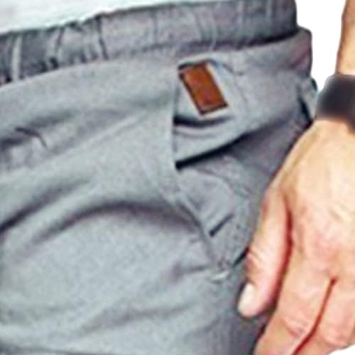 Shorts de bolsos múltiplos de cintura elástica masculina