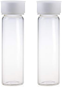 Alwsci Borossilicate Glass 40ml Clear EPA Toc parafuso Vial pescoço com tampa de parafuso PP de 3 mm, orifício central,