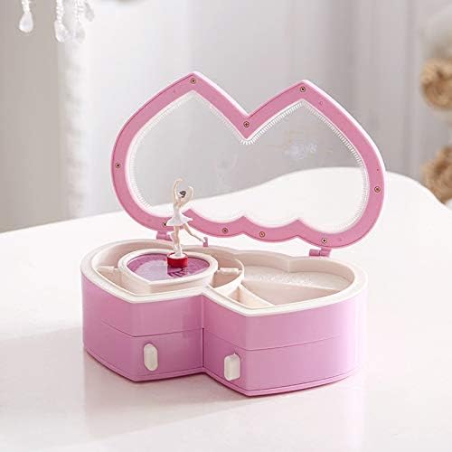 XJJZS Caixa de música Love Rotary Music Box Ballerina Wedding Party Ornament Girl Girl Valentine Gift Decor Lightweight