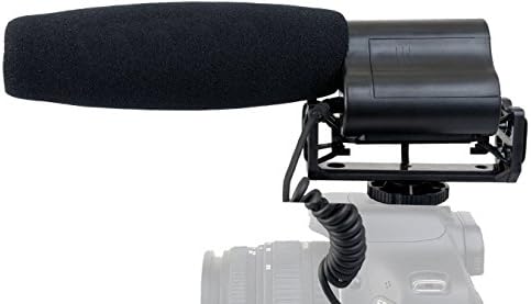 Microfone xlr de alta sensibilidade com pára-brisas e vento de vento morto para panasonic hc-x1