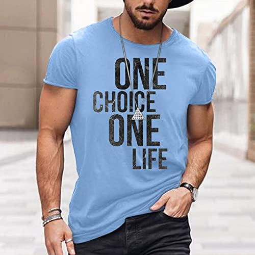 BEUU Mens Soldado de verão T-shirts de manga curta, uma escolha One Life Letter Print Tee Tops Athletic Workout Camiseta casual