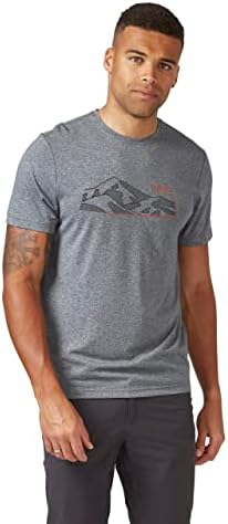 Rab Mantle Mountain Tee Camiseta de manga curta rápida para caminhadas, escaladas e uso casual