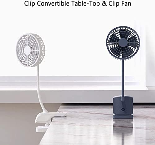 ZCX portátil ventilador portátil ventilador dobraway, ventilador elétrico leve com clipe, carregamento USB Dual Powerd Fan Fan