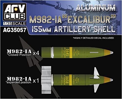 AFV Club 1/35 M982-IA Excaliber 6,1 polegadas Conjunto de balas de indução, Modelo de plástico AG35057