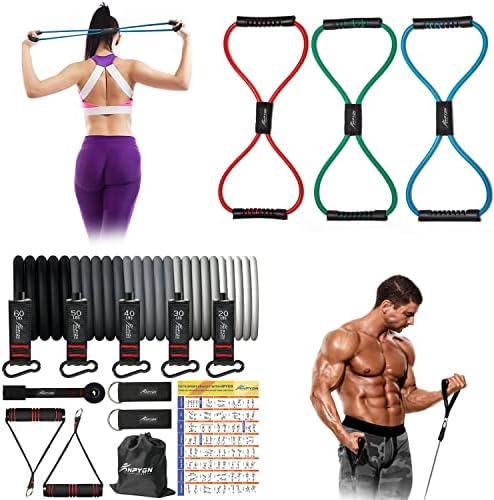 Figura 8 Banda de resistência e banda de resistência, faixas de exercícios para armas, expansor de peito, ginástica de ioga, com