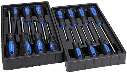 AB Tools Phillips de cabeça plana e chave de fenda Torx Dicas magnéticas Grip almofadada 14pc