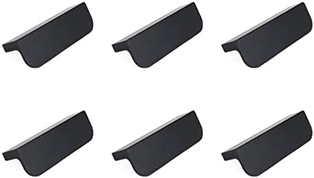 Pufguy 64mm/2,4 Modernos minimalistas em forma de L Pulls alças de liga de liga de alumínio para gaveta de guarda-roupa gabinete-6pcs