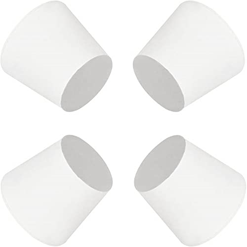 4 PCs 8# rolhas de borracha selo de laboratório branco Plugue de borracha sólida