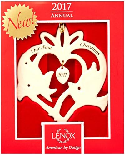 Lenox Annual China Ornamentos 2017 1º Christmas Rattle