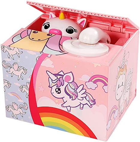 Banco de Dinheiro para Crianças, Coin Rouking Unicorn Piggy Bank - Fun Kids Bank - O Unicorn Coin Bank é um divertido porquinho Toys