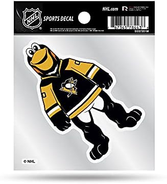 NHL Rico Industries Pittsburgh Penguins Mascote 4 X4 Decalque de estilo pequeno