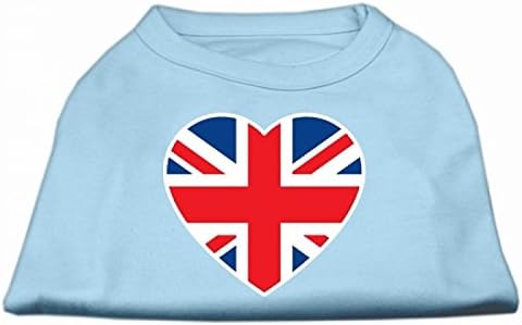 Mirage Pet Products Flag British Heart Sleat Print camisa, x-small, amarelo