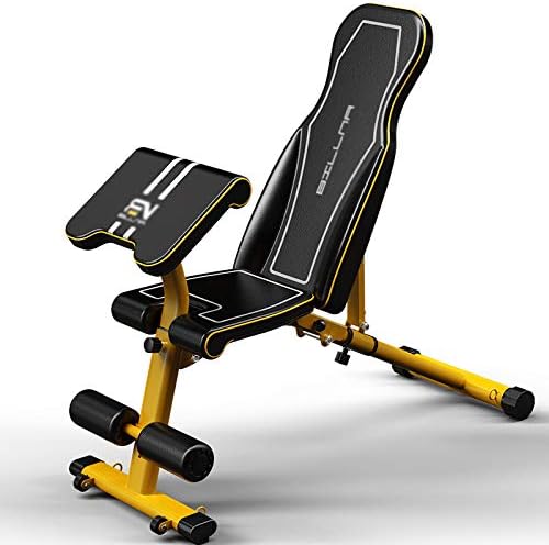 Dulplay Banco dobrável ajustável, equipamento de exercício SIT SIT UP BENCH INBLINE DECLINA