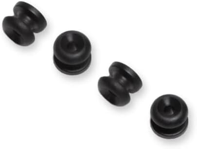 Stayput 6 5/8 Tamanho padrão Cabo de choque preto e fixador para tela, 10 pacote com botões pretos e #10 parafusos de aço inoxidável