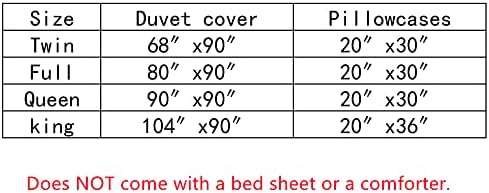 OPHAS 3 PCS Conjunto de cama de cama Tampa de edredom sem lençol para a serra elétrica Pochitta Denji Power Man 1 Tampa de edredão 68 ″ × 90 ″, 2 travesseiros 20 ″ × 30 ″