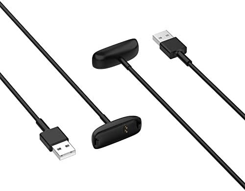 Fiturn Compatível com Fitbit Inspire 2 e Inspire 2 h Charger carregador USB 3,3 pés/100cm Substituição USB Carregamento de carregamento