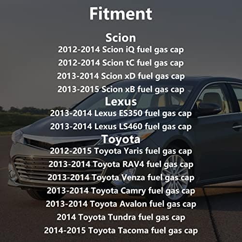 Capactação de combustível de gás Substitua 77300-07010 77300-07020 Para 2012-2015 Toyota Yaris RAV4 Venza Camry Avalon Tundra Tacoma, 2012-2015 SCION IQ TC XD XB, 2013-2014 LEXUS ES350 LS460,77300-740