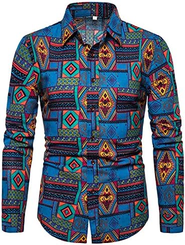 XXBR Camisas de linho de algodão masculino masculino Butão de manga longa para baixo para folhas havaianas camisa vintage