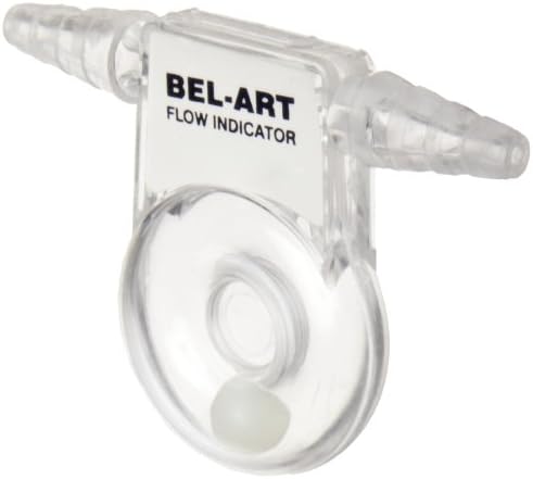 Indicador de fluxo de policarbonato claro sp bel-art; 3 x 2¼ in, para ¼ a ⅜ in. I.D. Tubulação