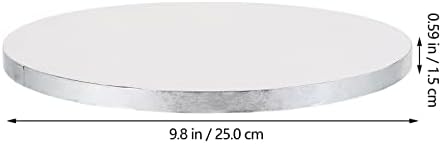 Hemoton 2pcs bolo quadro redondo círculo de papelão base bandeja de placa descartável para decoração de bolo suprimentos de pizza