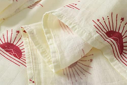 Cobertores de Swaddle de musselina - Cobertores de Baby Baby de algodão macio de bambu unissex para meninos e meninas recém -nascidas - Prinha de sol leve, respirável, grande 47 x 47 polegadas…