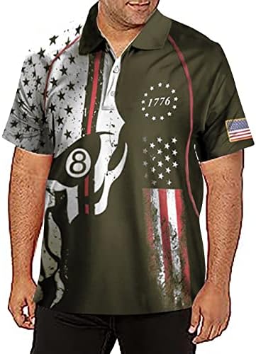 Camisas de praia de verão para homens clássicos do Dia da Independência da Independência Camisa Americana Camisas de Manga