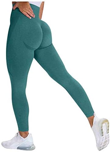 Calças de ioga isoladas Leggings de levantamento sem costura para mulheres de ioga de cintura alta