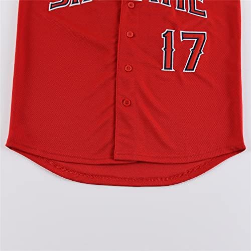 Bricklayers Men's Baseball Ohtani Jersey 17# fãs de shotime ostentam camisas modernas