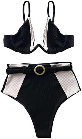 KNOSFE Triângulo feminino de duas peças Impressões de biquíni de biquíni Ruched Bikini Set String High Cut Bathing Suits Bikini