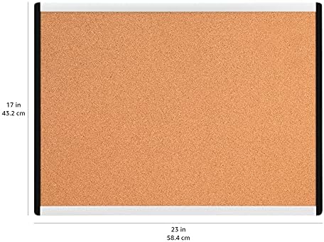 Basics Cork Board 17 x23, estrutura de alumínio/plástico, 3pack