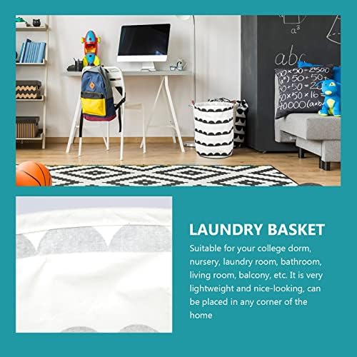 Luozzy Freesternding Laundry Horty Roustible Roupas Cesto com alças de transporte fácil para brinquedos de roupas - preto e