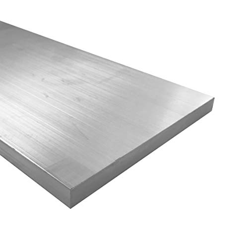Barra plana de alumínio de 1/2 x 8, placa 6061, 48 polegadas de comprimento, estoque de moinho T6511