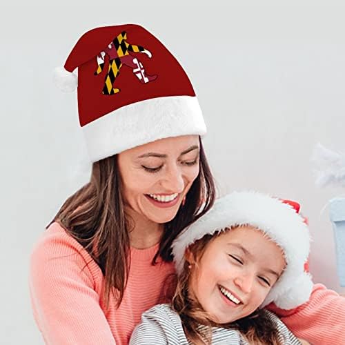 Maryland Flag bigfootas chapéus de Natal para adultos chapéus de natal para férias