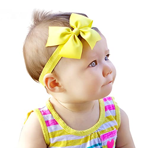 Xansema 2pcs bebê menina bowknot na faixa elástica recém -nascida infantil infantil infantil acessórios de cabelo de banda de cabelo
