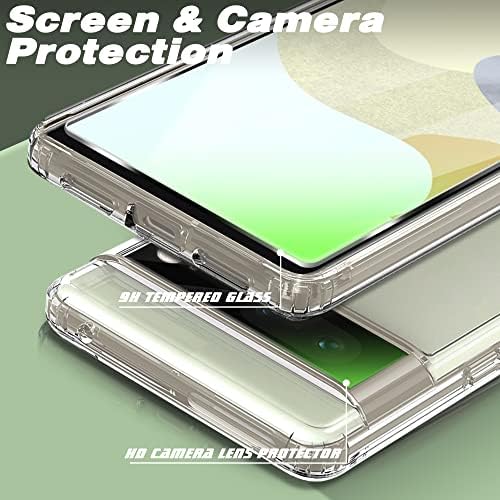 SeltureOne [5 em 1 para o Google Pixel 7 capa de telefone com protetor de tela e protetor de lente de câmera, capa