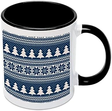 Caneca de cerâmica de inverno Creative Creative Black Inside Coffee Cup Handal Canecas Exclusivas Presentes Únicos