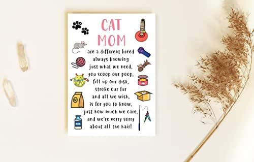 CAT MOM MOTER DO DIA DO DIA DO CAT - CARTO DO CAT - CARTO DE TOYS CAT - CARTAS PARA AMANDOS DE CAT - CARTO DO DIA DA Mãe - Feliz Aniversário Mamã