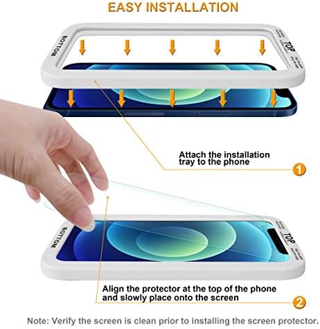 SuperShieldz projetado para Apple iPhone 12 Mini Protetor de tela de vidro temperado com anti -scratch, bolhas sem bolhas