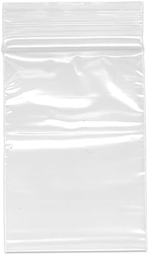 Plymor Zipper Reclosable Sacos de plástico, 2 mil, 2,5 x 3,5