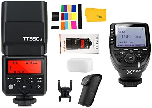 Godox tt350s flash speedlite para câmera Sony, 2,4g sem fio GN36 1/8000S HSS TTL CAMER