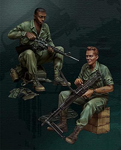 Goodmoel 1/35 Guerra do Vietnã Armado dos EUA Resina de repouso Soldier Modelo Kit/Kit em miniatura não montado e sem