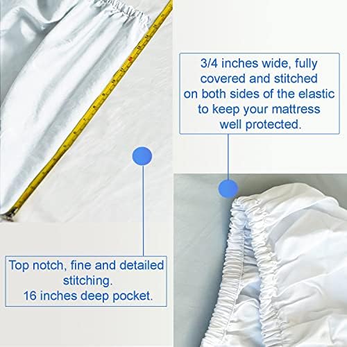 Folha de algodão de algodão de longo prazo da marca de cama de luxo TheCotton & Silk, lençóis de qualidade de