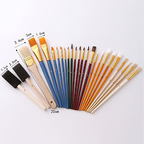 Walnuta 25 peças/conjunto de nylon cabeleireiro Óleo de pincel acrílico cor de água pintando pintura de caneta de caneta artigos